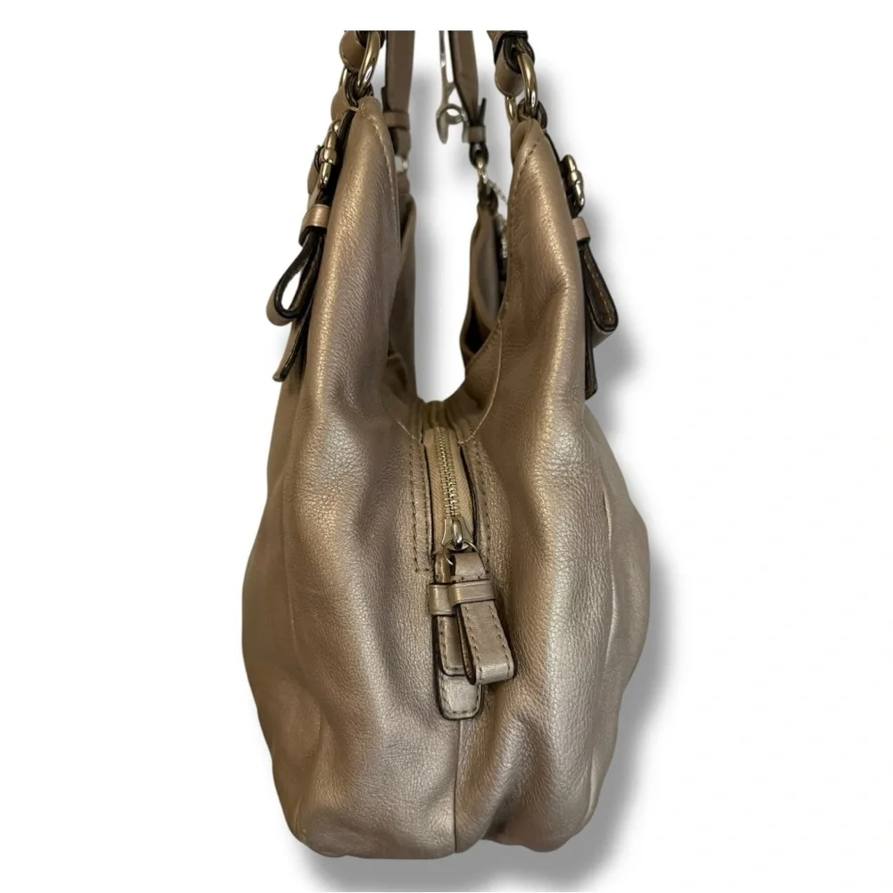 Coach Metallic Leather Hobo Bag - Picture 3 of 10